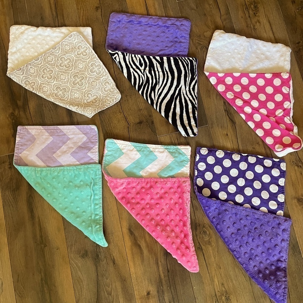 Six Homemade Baby Burp Cloths​